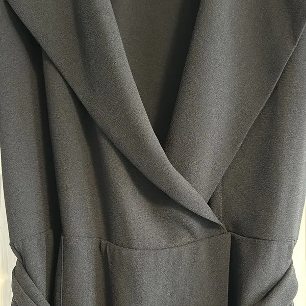 Zara Woman Black Short-sleeve Pants Romper, Size M - Image 6