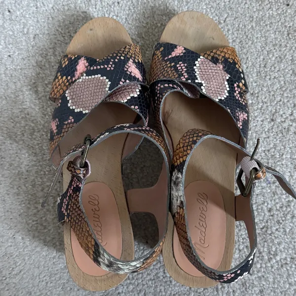 Madewell Johanna Snake Clog Sandals Size 7 Heels - Image 6