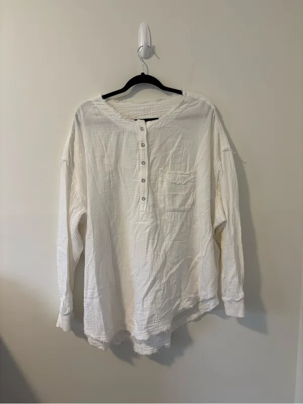 Free People We The Free‎ Oversized Plato Santo Gauze Top Medium - Image 2