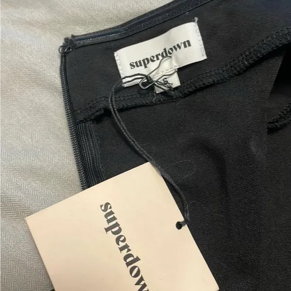 Superdown Black Strapless Dress - Image 3