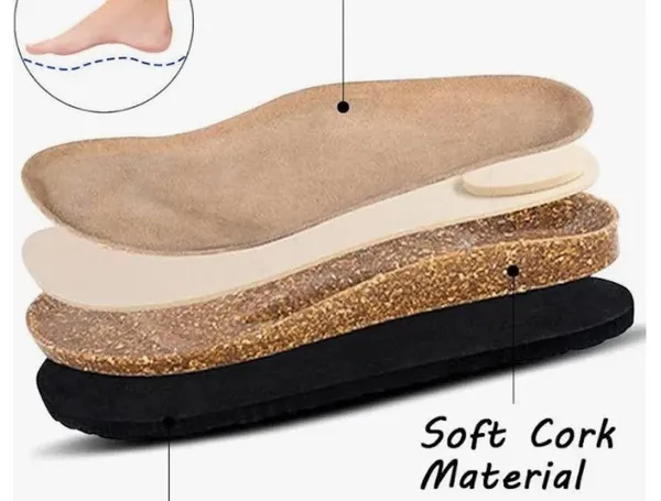 NIB Women's Tan Suede Clogs with a classic stylish look & vintage buckle design - Image 3