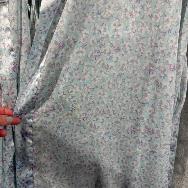 Vintage St Michael Floral Wrap Robe Short Sleeve Waist Belt Size 8/10 - Image 13