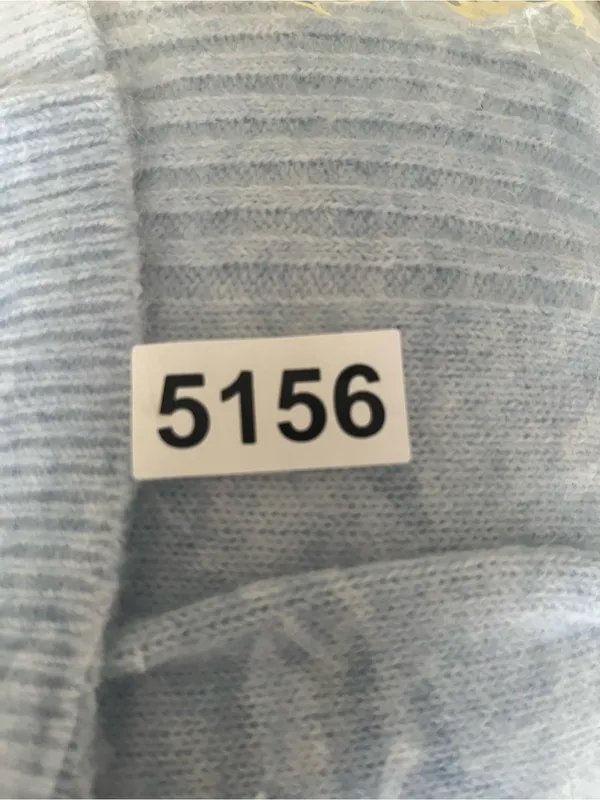 Lucky Brand Light Blue V Neck Ribbed Knit Sweater Large Capsule Wardrobe Coastal - Image 7