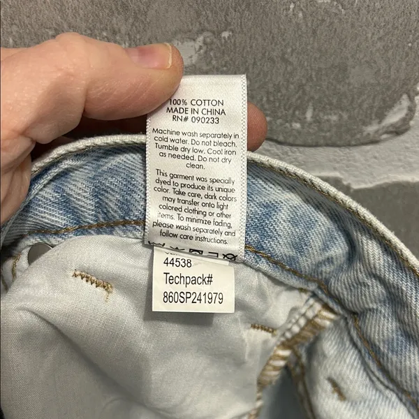 PacSun High Rise Dad Jeans Light Wash Straight Leg 90s Model Off Duty Siz 25 NWT - Image 13