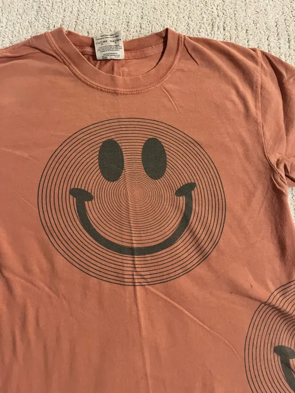 Comfort Colors Smiley Face T-Shirt - Image 2