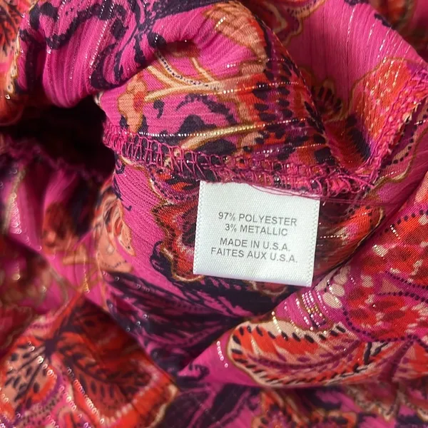 NWT MISA Los Angeles Leeva Floral Chiffon Bell-Sleeve Mini Dress Size XS - Image 4
