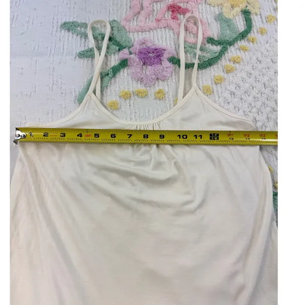 Grace & Lace‎ Cream Ruffle Slip Dress Sleeveless Casual Summer Dress Size S - Image 4