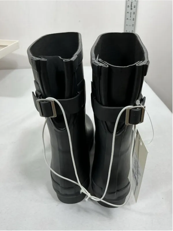 Womans New In Box A New Day Vickie Midcalf Rainboots Black 6W Pullon - Image 5