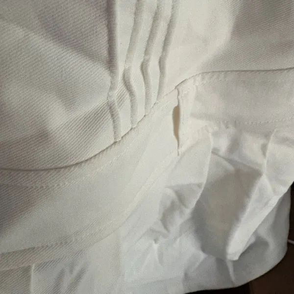 Wild Fable White‎ Pintuck Drop Waist Mini Dress Sleeveless Size L NEW - Image 6
