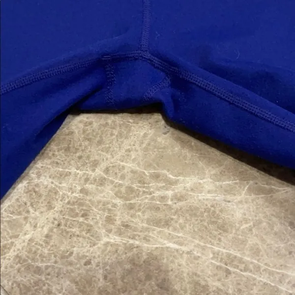 Fabletics Cherise Mid Rise Leggings Mesh Panel Athletic Medium Blue Black - Image 7