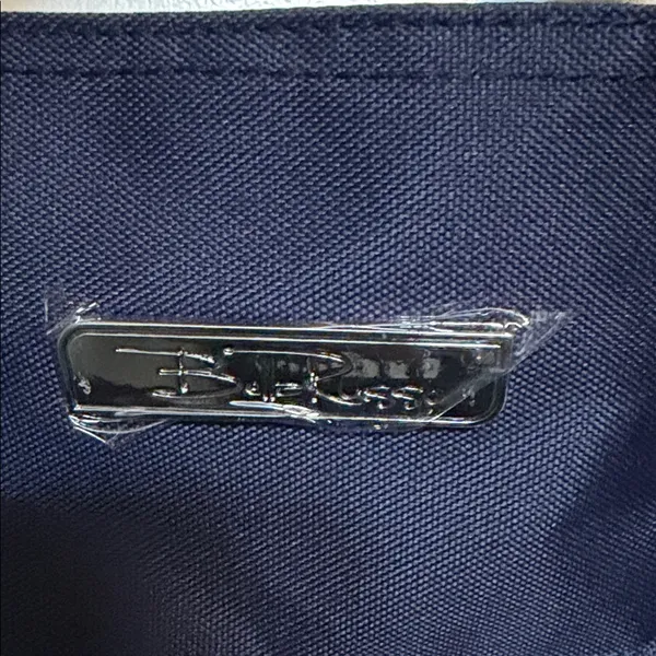 Deep Navy Canvas Everyday Tote with Front Zip Pocket Blue - Image 2