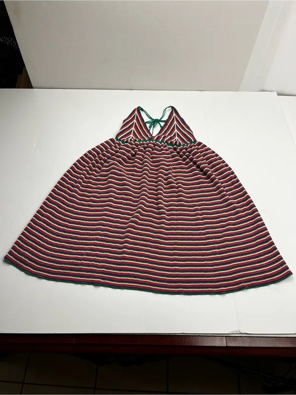 ZARA Multicolored Stripe Knit Mini Dress Medium Stretch Womens Medium - Image 3