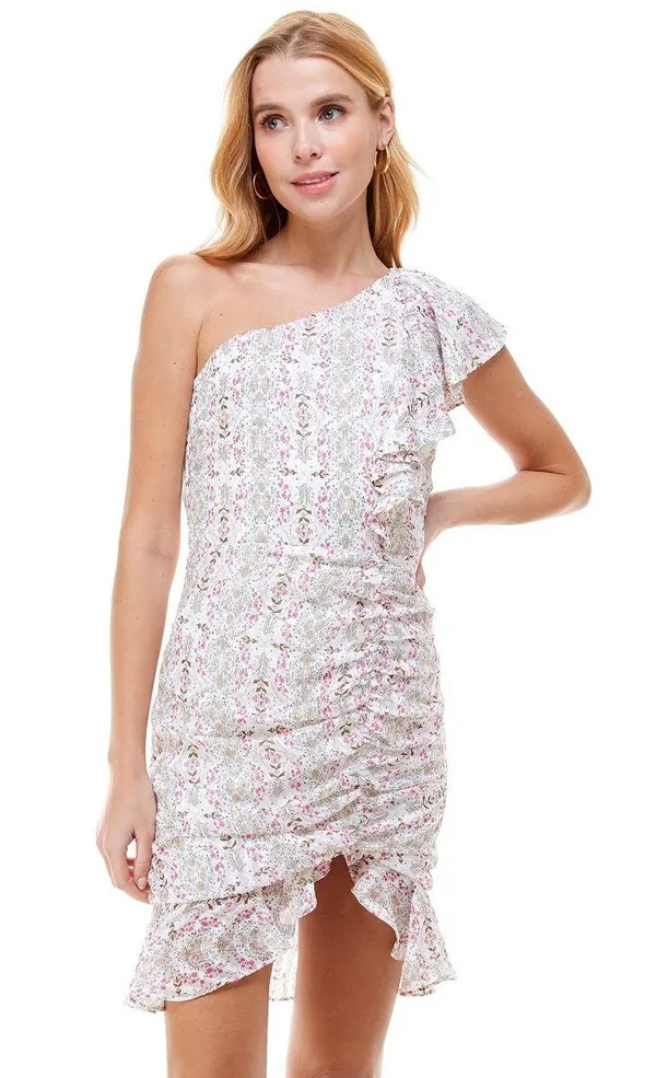The Clothing Exchange Company | One Shoulder Shirred Ruffle Dress | S | CD01844 | Sample Sale - Image 2