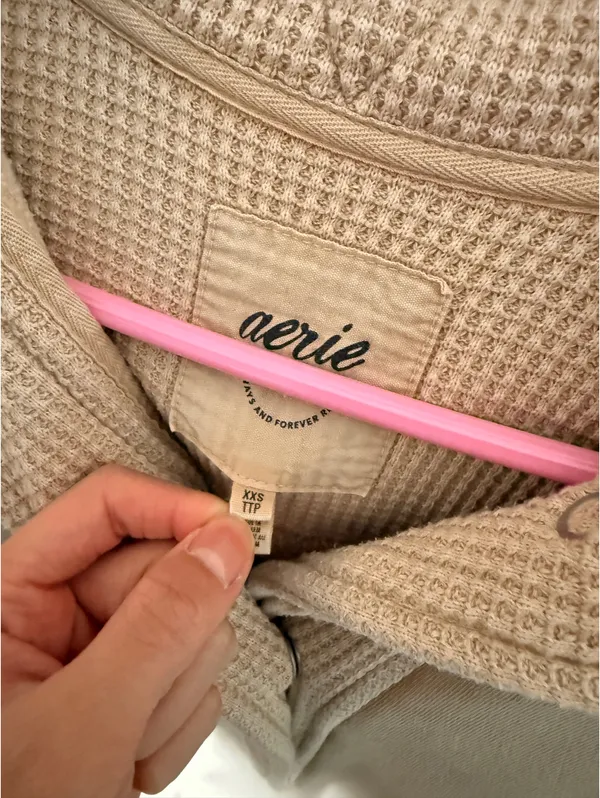 Aerie Getaway Quarter Snap Sweatshirt - Image 3