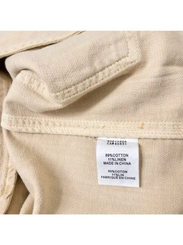 NWT Sandrine Rose Empire Canvas Jacket XS Sunflower Tan Khaki Cotton Linen Chore - Image 11