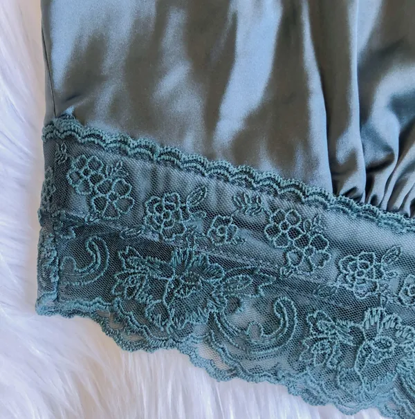 Teal blue satin lace cami bralette, brand new with tag - Image 4