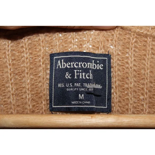 Womens Abercrombie & Fitch Brown Open Front Long Sleeves Cardigan Sweater Size M - Image 3