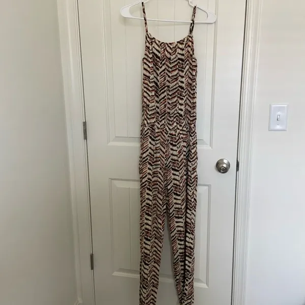 YJ‎ Collection women’s patterned jumpsuit — medium Brown - Image 6