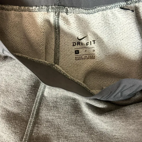 Nike Dri Fit Sportswear Jogger Sweatpants Fleece Gray Waist Band cotton size S - Image 4