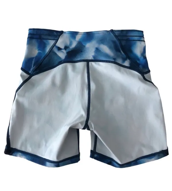 Lululemon Train Times Short 6” Inseam Mini Blush Blossom Alpine White Blue Sz 8 - Image 15