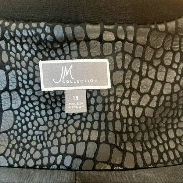 JM Collection Ladies Black Blazer - Image 3