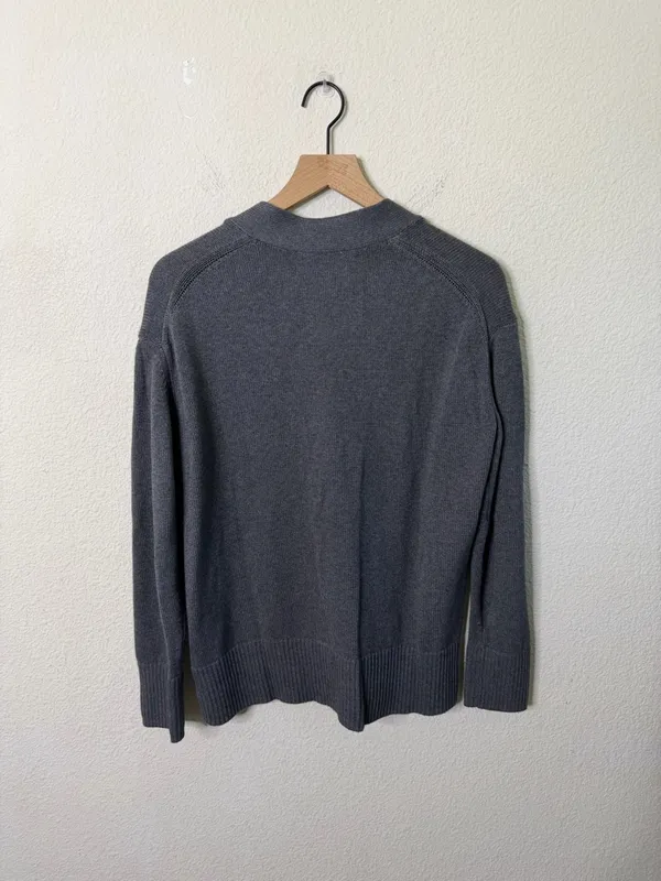 Everlane Classic Cardigan in Everyday Cotton Gray Mens‎ Size S - Image 5