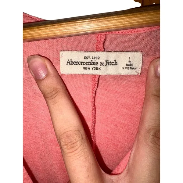 Abercrombie & Fitch New York Athletic Pink Silver Logo Swing Tank Top Size Large - Image 4