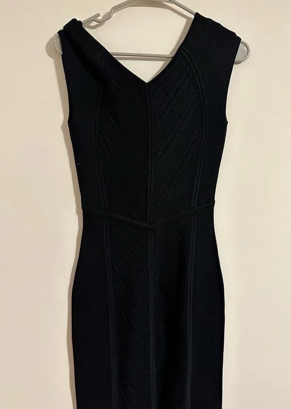 Diane Von Furstenberg Black bodycon sleeveless dress bandage - Image 6