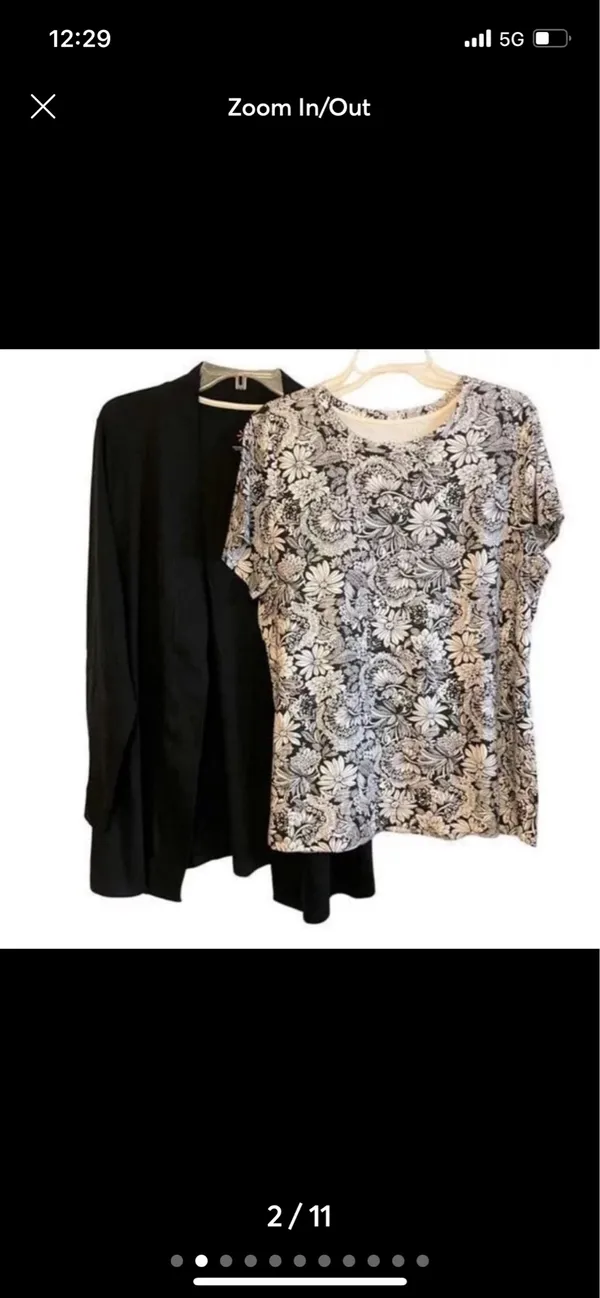 Isaac Mizrahi Live! Essentials Cardigan & T Shirt A470485 NWT 1X Strawberry Pink - Image 8
