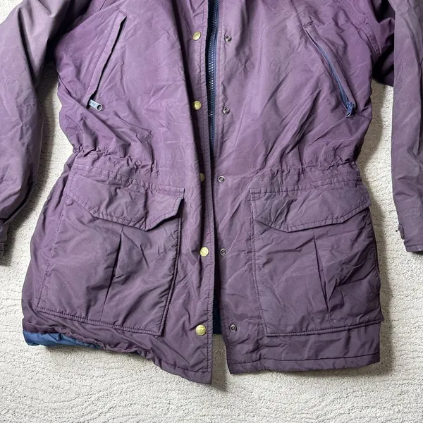 Women's Vintage L.L.‎ Bean Small Parka Winter Coat Thinsulate Hooded - Image 2