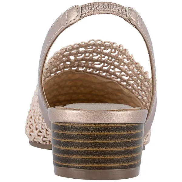 NWT Jones New York Carolton Embroidered Slingback Flats Rose Gold Pink 8.5M - Image 3