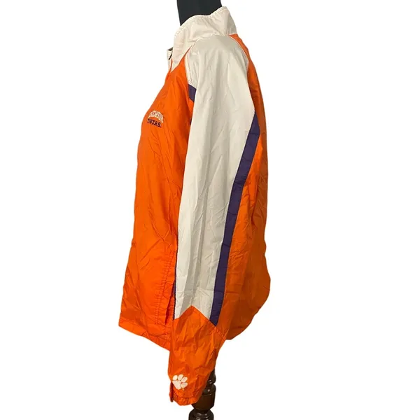 Clemson‎ Tigers Full Zip Jacket Women's XL Orange White Purple Lined Windbreaker - Image 5