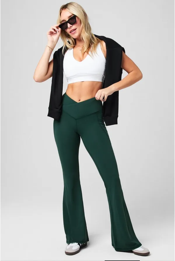 Fabletics Oasis PureLuxe High-Waisted Leggings CrosseOver Flare - Image 4