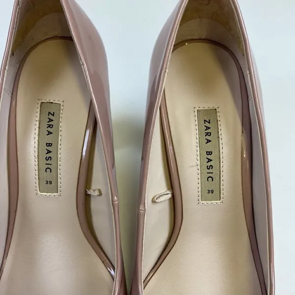 Zara Basic pink Nude Heels Size 39 A21‎ - Image 5