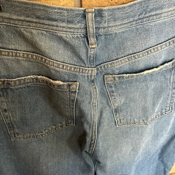 We the Free Free People Maggie Mid Rise Straight Leg Jeans Denim Crop Size 27 - Image 4
