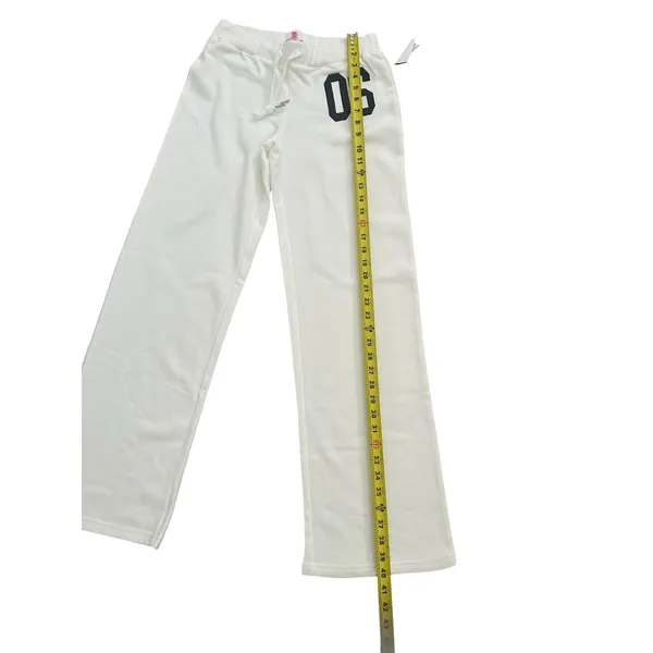 EDIKTED 06 Wide Leg Cotton Blend Drawstring Sweatpants size small white - Image 7
