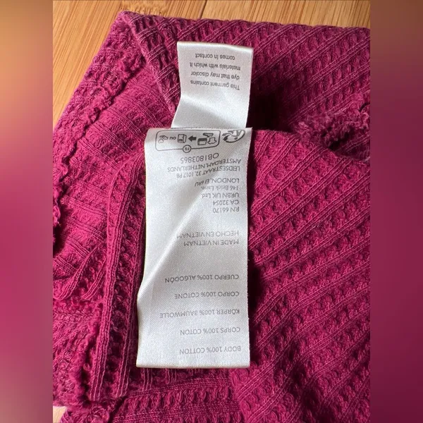 FREE PEOPLE We The Free Womens Roll With It Ribbed Distressed Thermal Shirt|Sz:S - Image 10