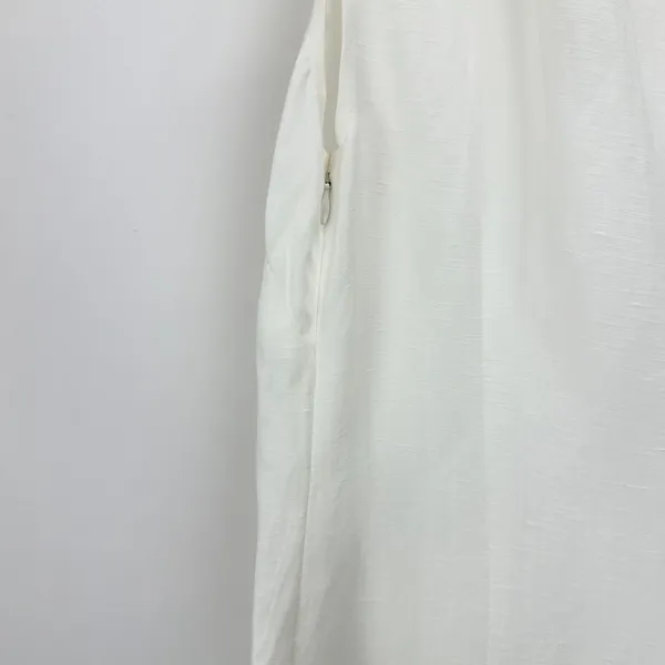 Madewell One Shoulder Midi Dress Linen Blend Lighthouse Minimalist US 4 NWT - Image 10