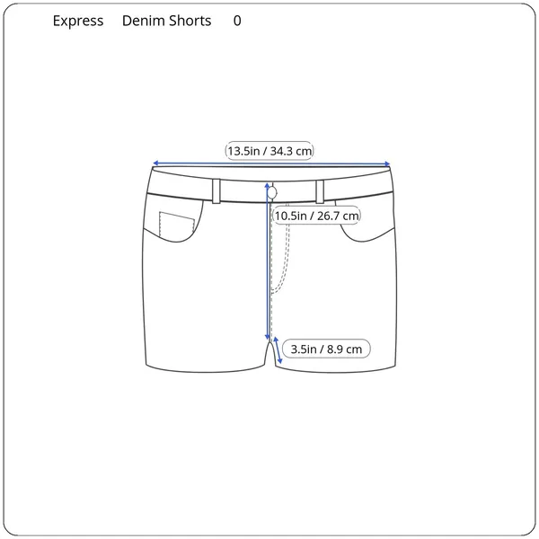 Express Womens Denim Shorts Size 0 Midi High Rise‎ Cuffed Summer Beachy Vacation - Image 9