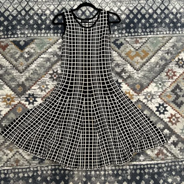 The Limited Checkered Windowpane Sweater Dress Womens Small Office Fall - Image 3