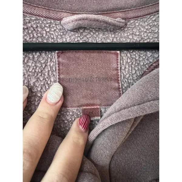 Thread & Supply Pink Textured Utility Fleece Shacket Size M - Image 2