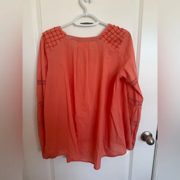 Free People Beaded Blouse Medium - Image 3