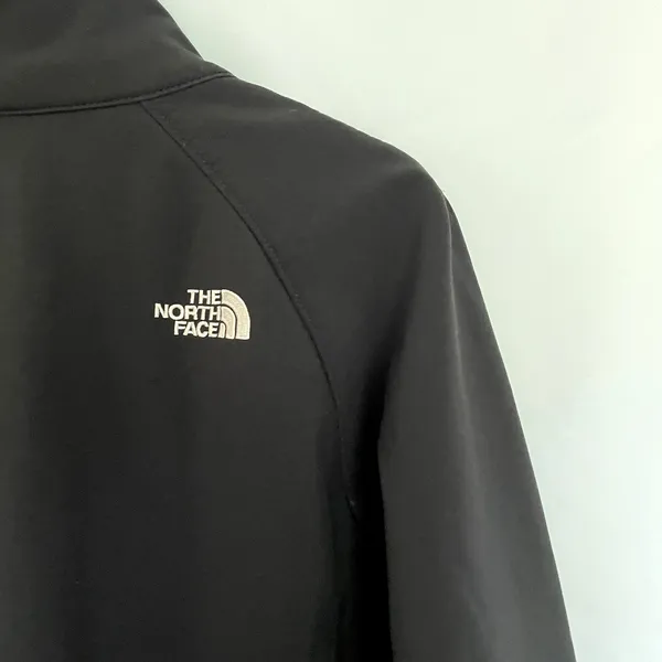 The North Face black full zip jacket pockets women's size 12 athletic warm - Image 7