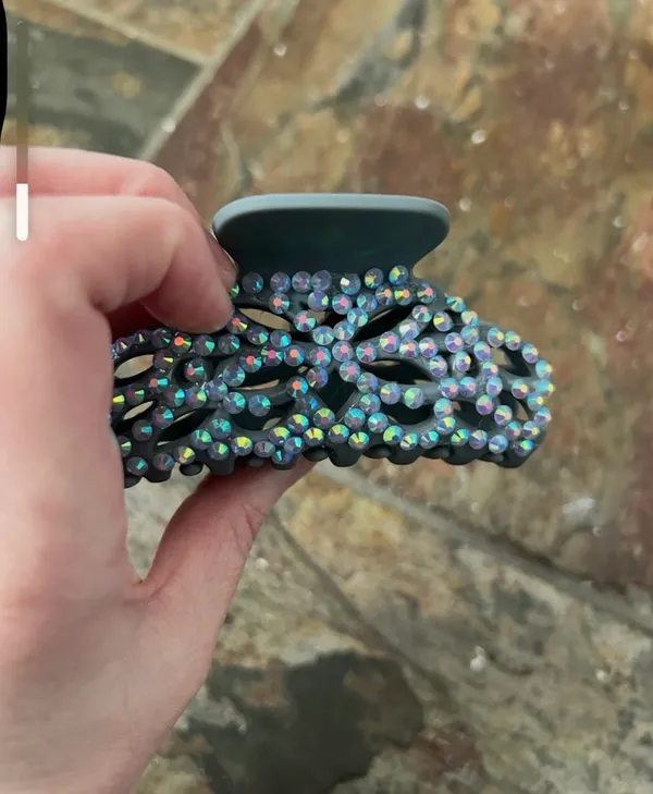 Custom crystals hair clip Handmade brand new - Image 5