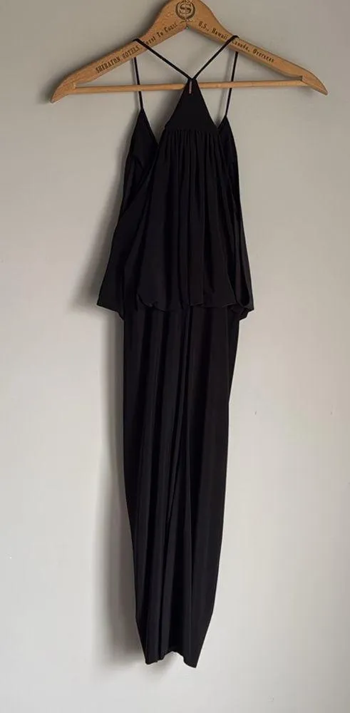 NEW MISA Los Angeles Domino Draped Mini Dress in Black XS - Image 3
