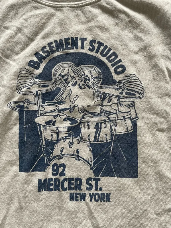 White and blue Brandy Melville baby tee - Image 2