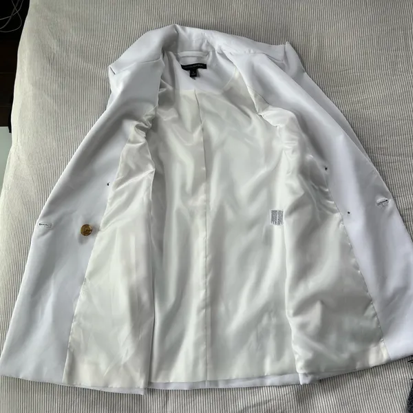 Banana Republic White Sleeveless Blazer Vest - Image 8