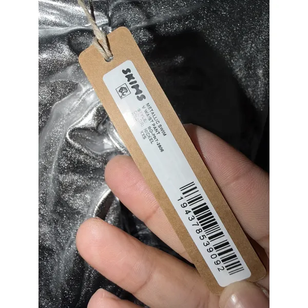 NWT SKIMS Metallic Swim V Waist Pant Size XXS Nickel 1 - Image 5