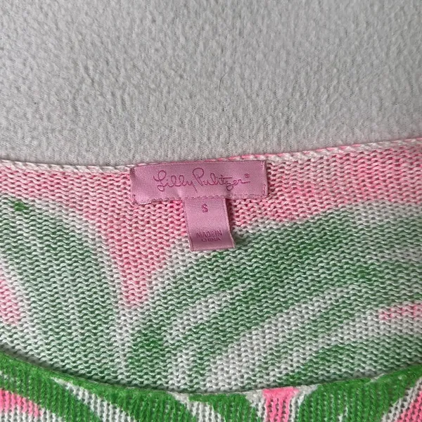 Lilly Pulitzer Pineapple Green Pink Printed Cotton Longsleeve - Image 2