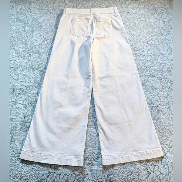 Spanx Seamed Front Wide Leg Jeans in Ecru Smoothing Shaping Slimming Sz 1X🧡 - Image 4